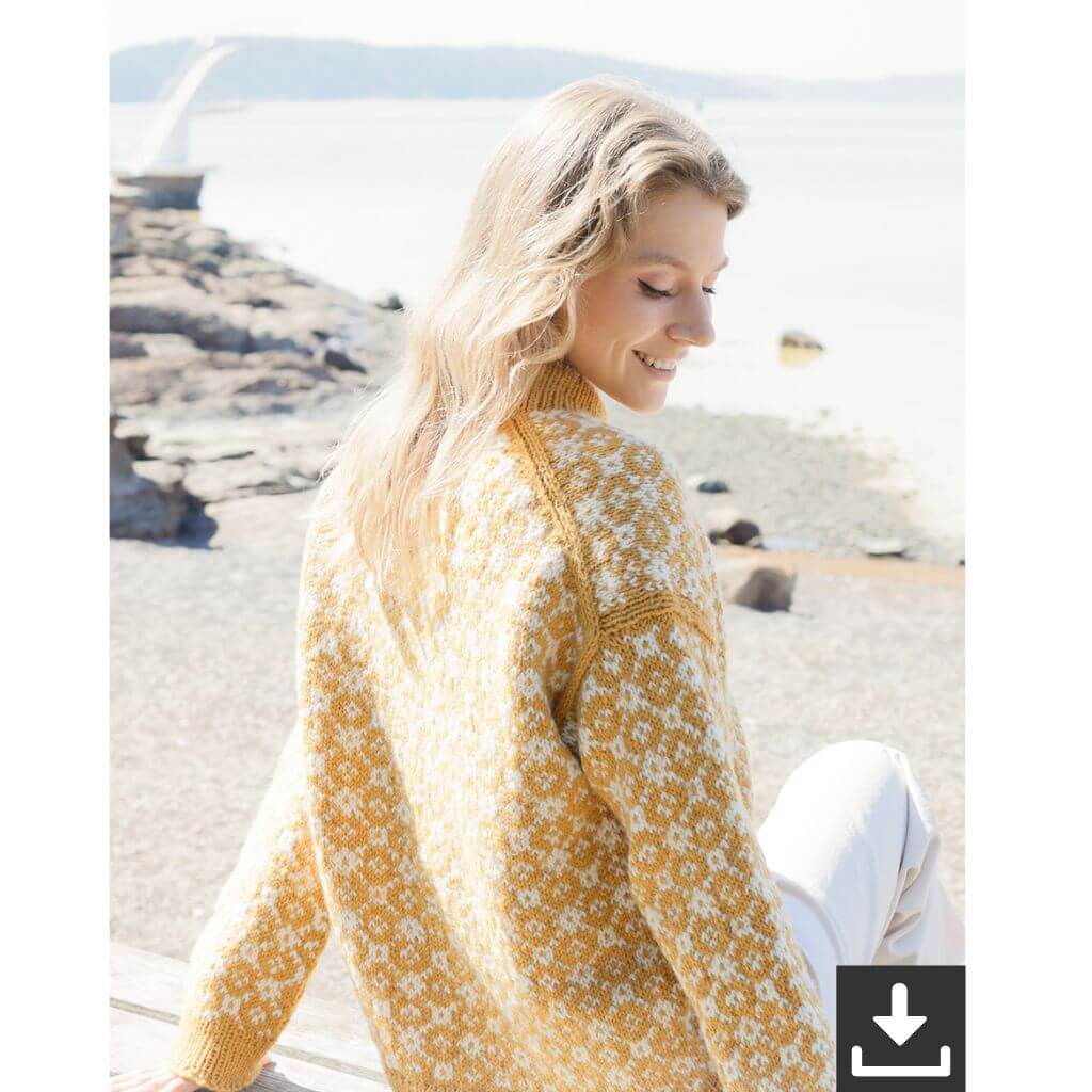 Drops Design Pattern Damen Pullover Dandelion Field Strickset - Drops (PDF) bei bei bei bei bei bei bei bei bei Lieblingsgarn