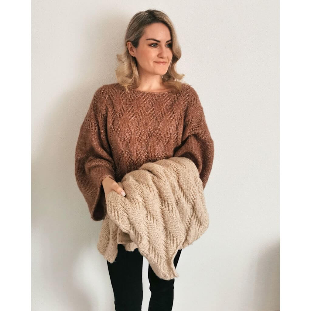 Rita Koch Damenpullover Diamond Cross Sweater Strickanleitung - Rita Koch bei bei bei bei bei bei bei bei bei Lieblingsgarn