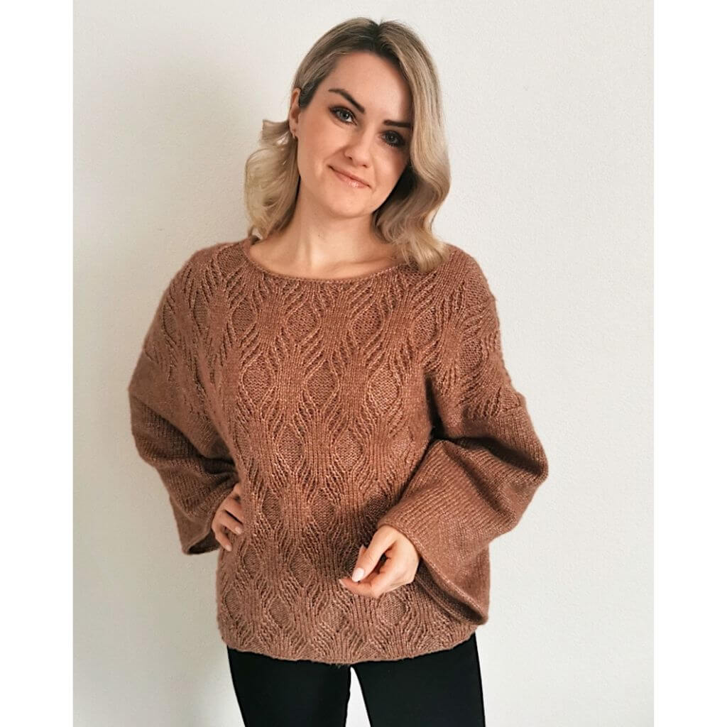 Rita Koch Damenpullover Diamond Cross Sweater Strickanleitung - Rita Koch bei bei bei bei bei bei bei bei bei Lieblingsgarn