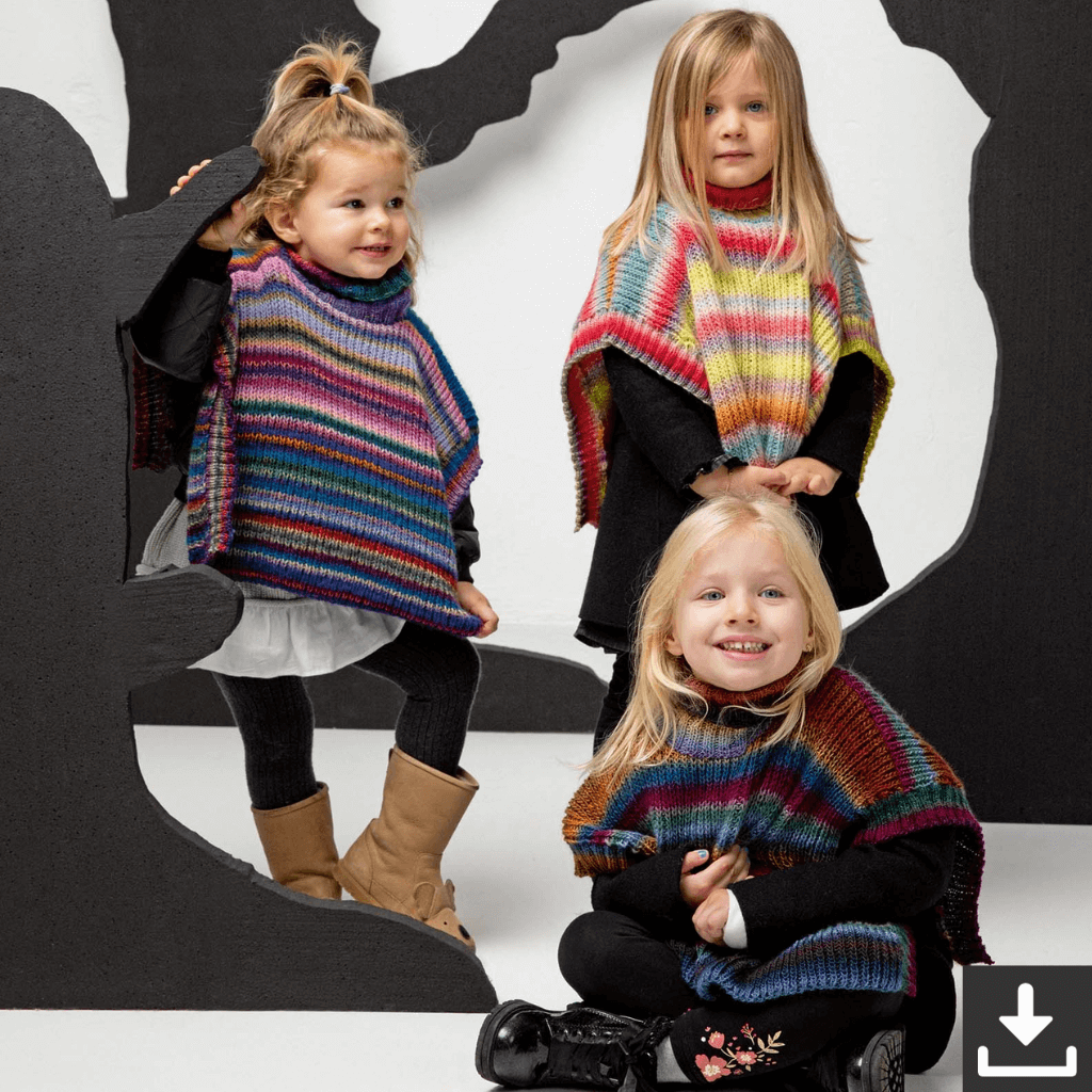 Lang Yarns Pattern Poncho für Kinder Strickanleitung - Lang Yarns (PDF) bei bei bei bei bei bei bei bei bei bei Lieblingsgarn