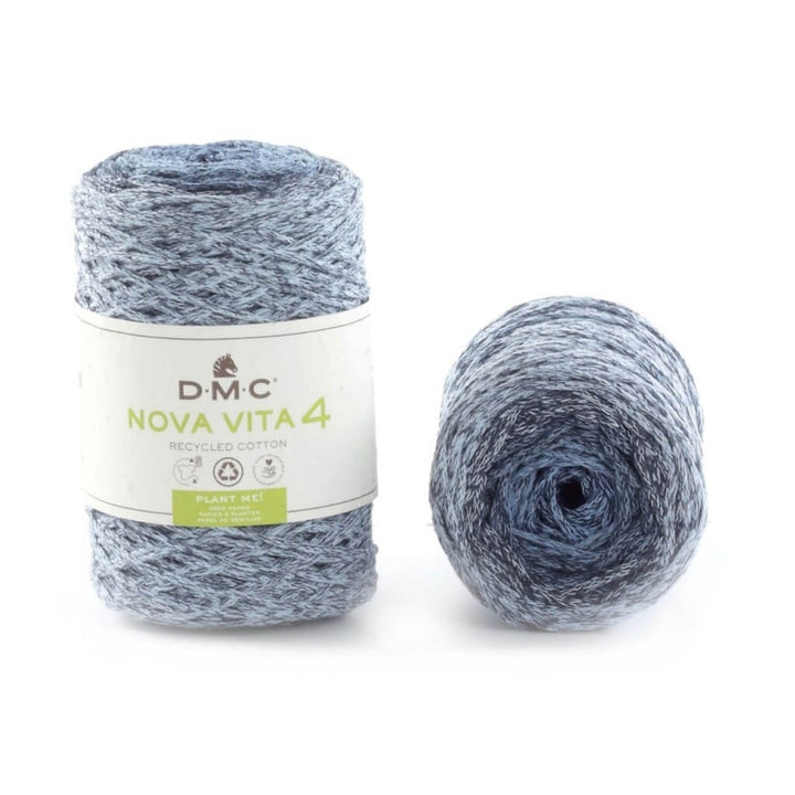 DMC Nova Vita 4 Color - recyceltes Baumwollgarn, Farbe 177 Bleu – Baumwolle und Polyester bei Lieblingsgarn