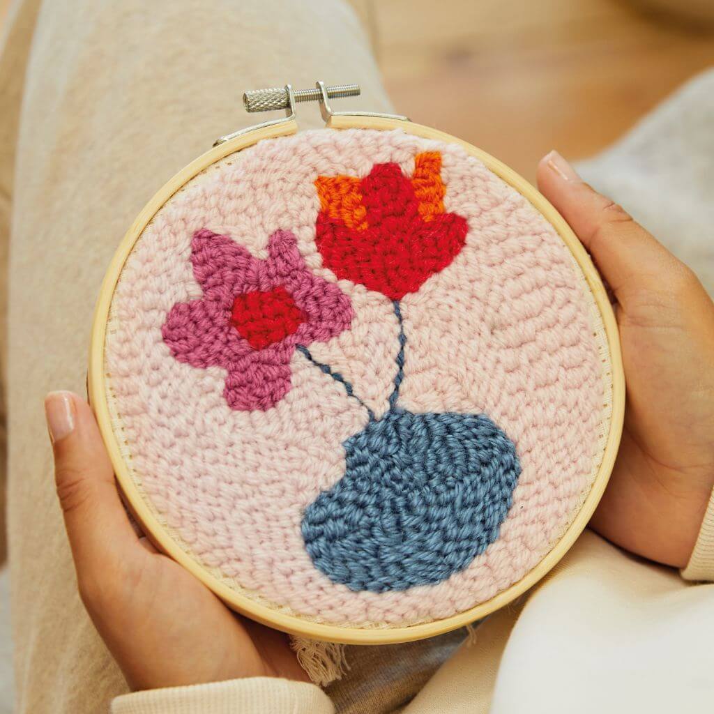DMC Punch Needle Set Zarte Blumen bei bei bei bei bei bei bei bei bei bei Lieblingsgarn