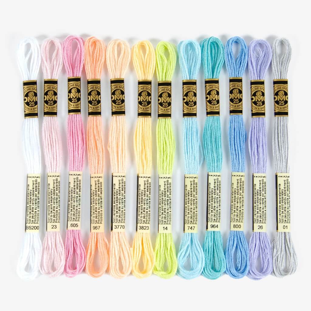 DMC Stickgarne Pastelltöne Set bei bei bei bei bei bei bei bei bei bei Lieblingsgarn