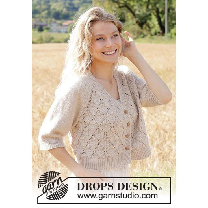 Sand Diamond Cardigan Strickanleitung - Drops Design (PDF) bei bei bei bei bei bei bei bei bei bei bei bei Lieblingsgarn