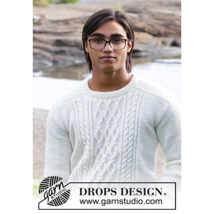 Herren Pullover mit Zopfmuster Strickanleitung - Drops Design (PDF) bei bei bei bei bei bei bei bei bei bei Lieblingsgarn