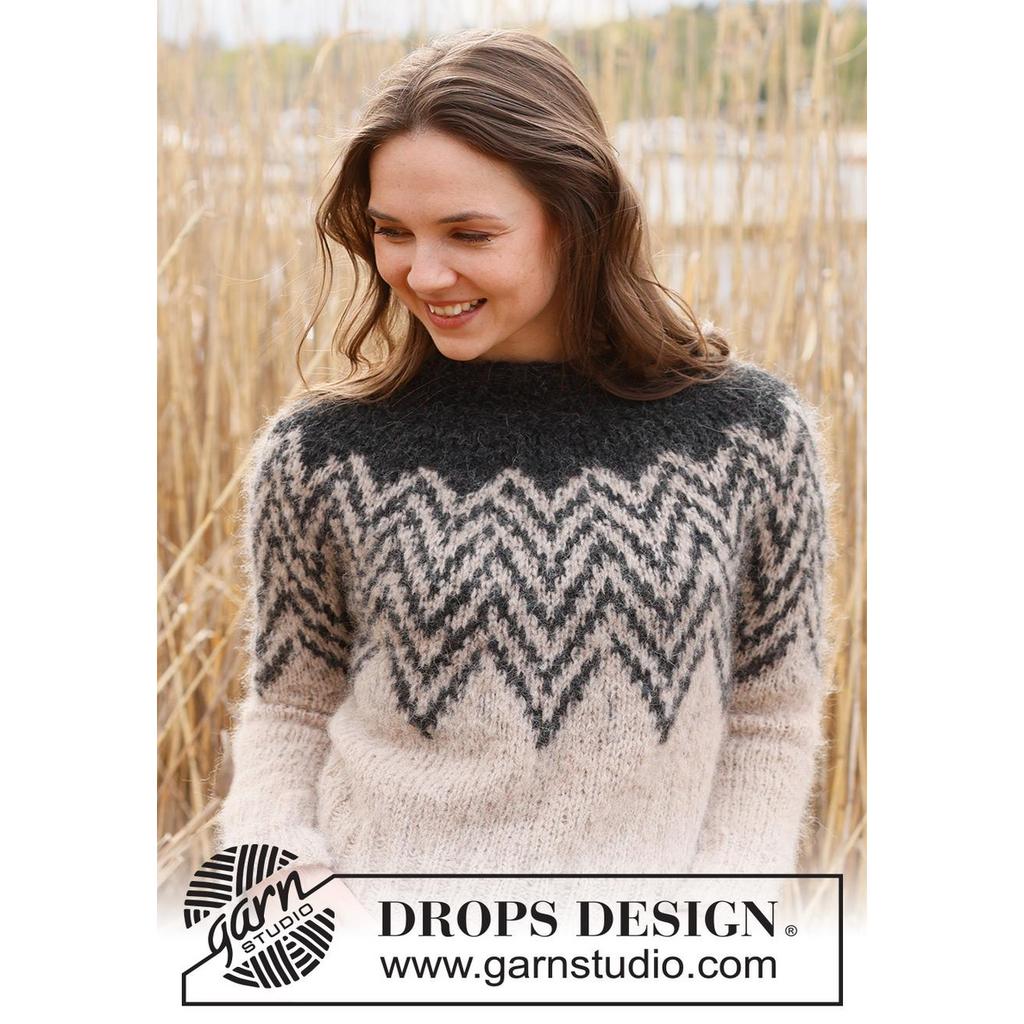 Inverted Peaks Sweater Strickanleitung - Drops Design (PDF) bei bei bei bei bei bei bei bei bei bei bei bei Lieblingsgarn