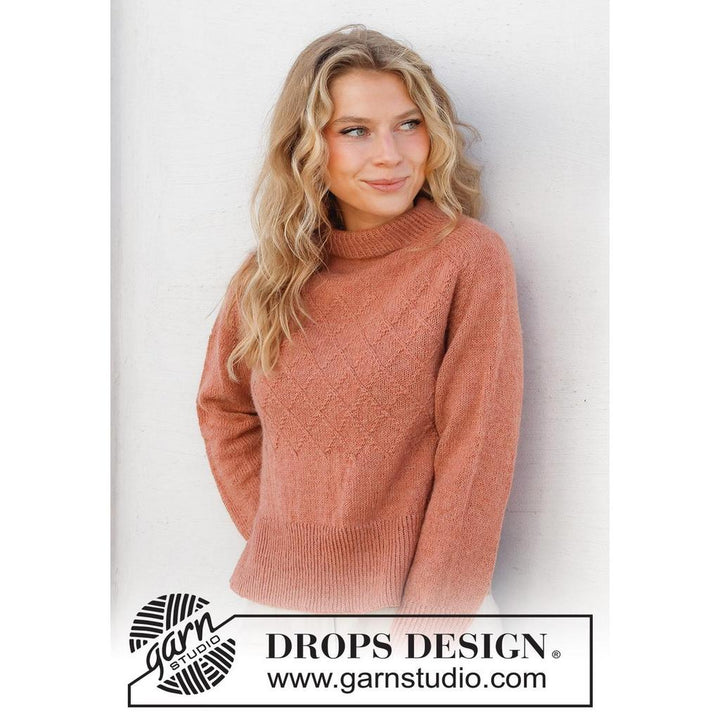 Pullover mit Zopfmuster und Sattelschulter Strickanleitung - Drops Design (PDF) bei bei bei bei bei bei bei bei Lieblingsgarn