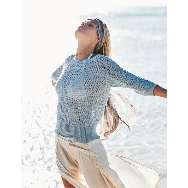 Raglan-Pullover mit ¾ Ärmeln Strickanleitung - Sandnes Garn / Olaug Beate Bjelland (PDF) bei bei bei bei bei Lieblingsgarn