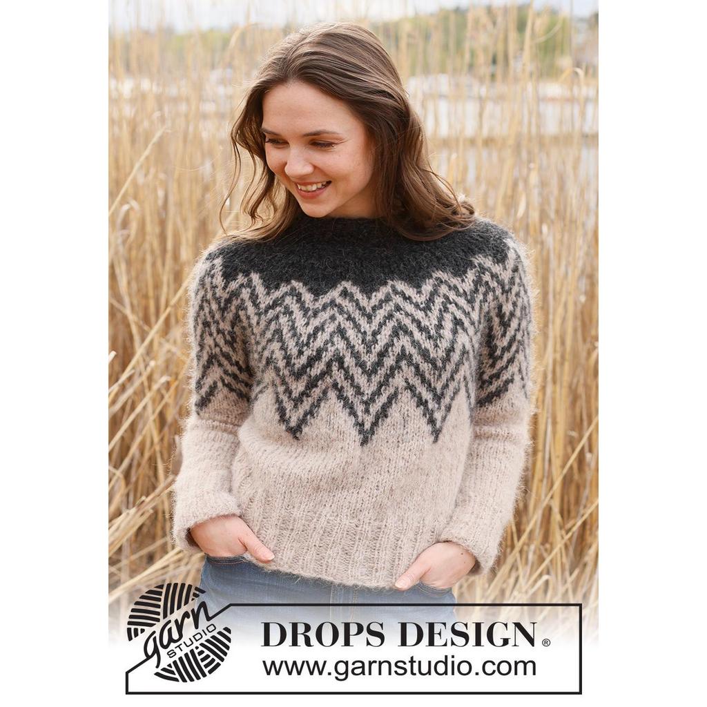 Inverted Peaks Sweater Strickanleitung - Drops Design (PDF) bei bei bei bei bei bei bei bei bei bei bei bei Lieblingsgarn