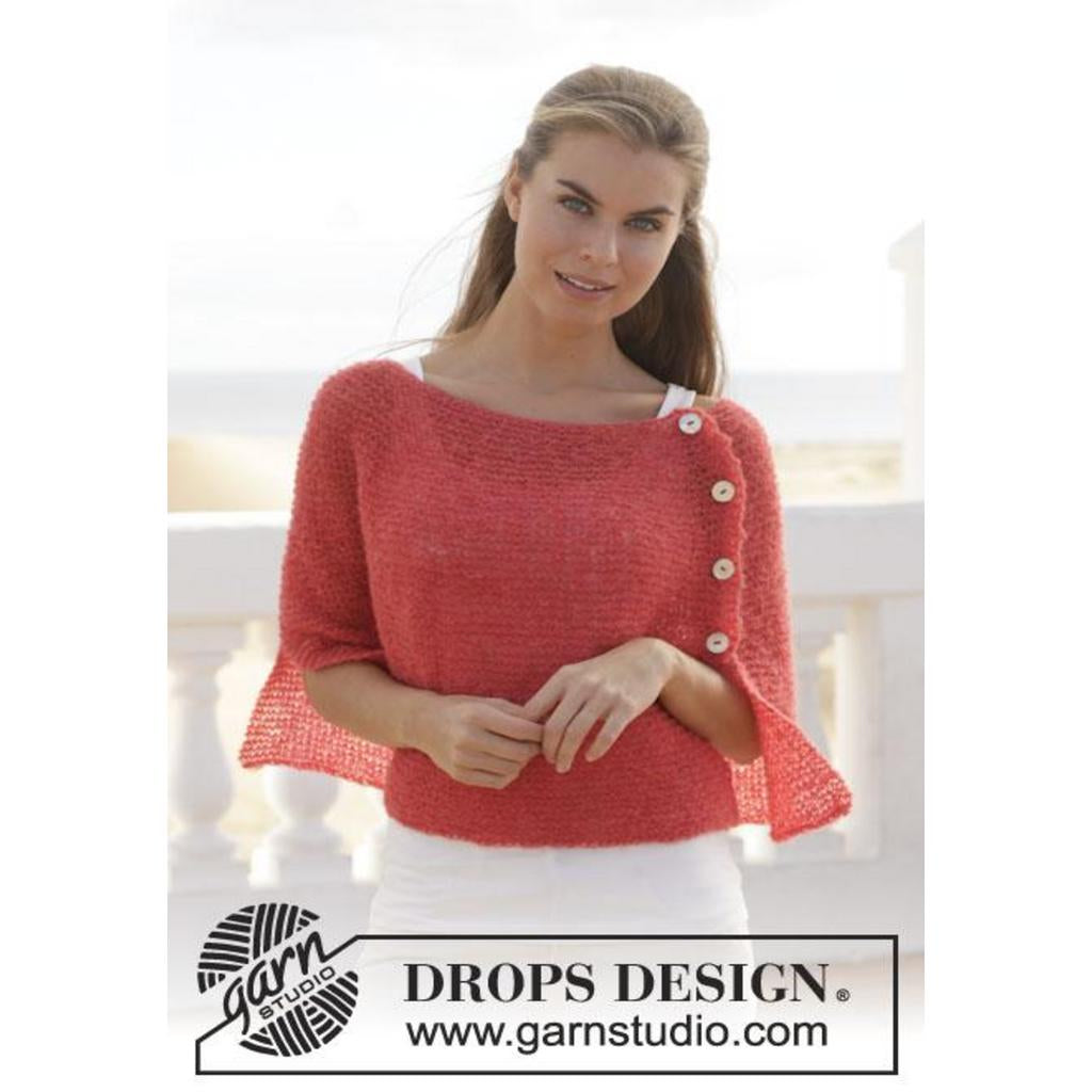 First date Poncho mit Schlitz Strickanleitung - Drops Design (PDF) bei bei bei bei bei bei bei bei bei bei Lieblingsgarn