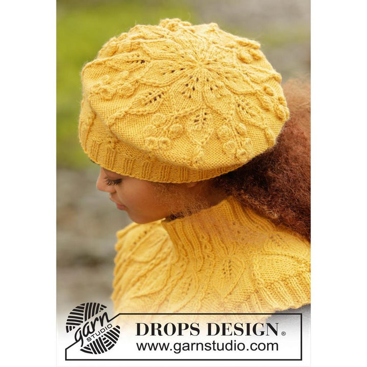 Hello Sunshine Baskenmütze Strickanleitung - Drops Design (PDF) bei bei bei bei bei bei bei bei bei bei bei bei Lieblingsgarn