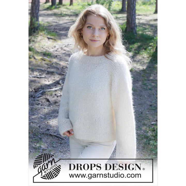 Dove Feather Pullover Strickanleitung - Drops Design (PDF) bei bei bei bei bei bei bei bei bei bei bei bei Lieblingsgarn