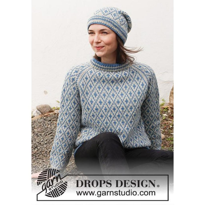 Fjord Mosaic Pullover Strickanleitung - Drops Design (PDF) bei bei bei bei bei bei bei bei bei bei bei bei Lieblingsgarn