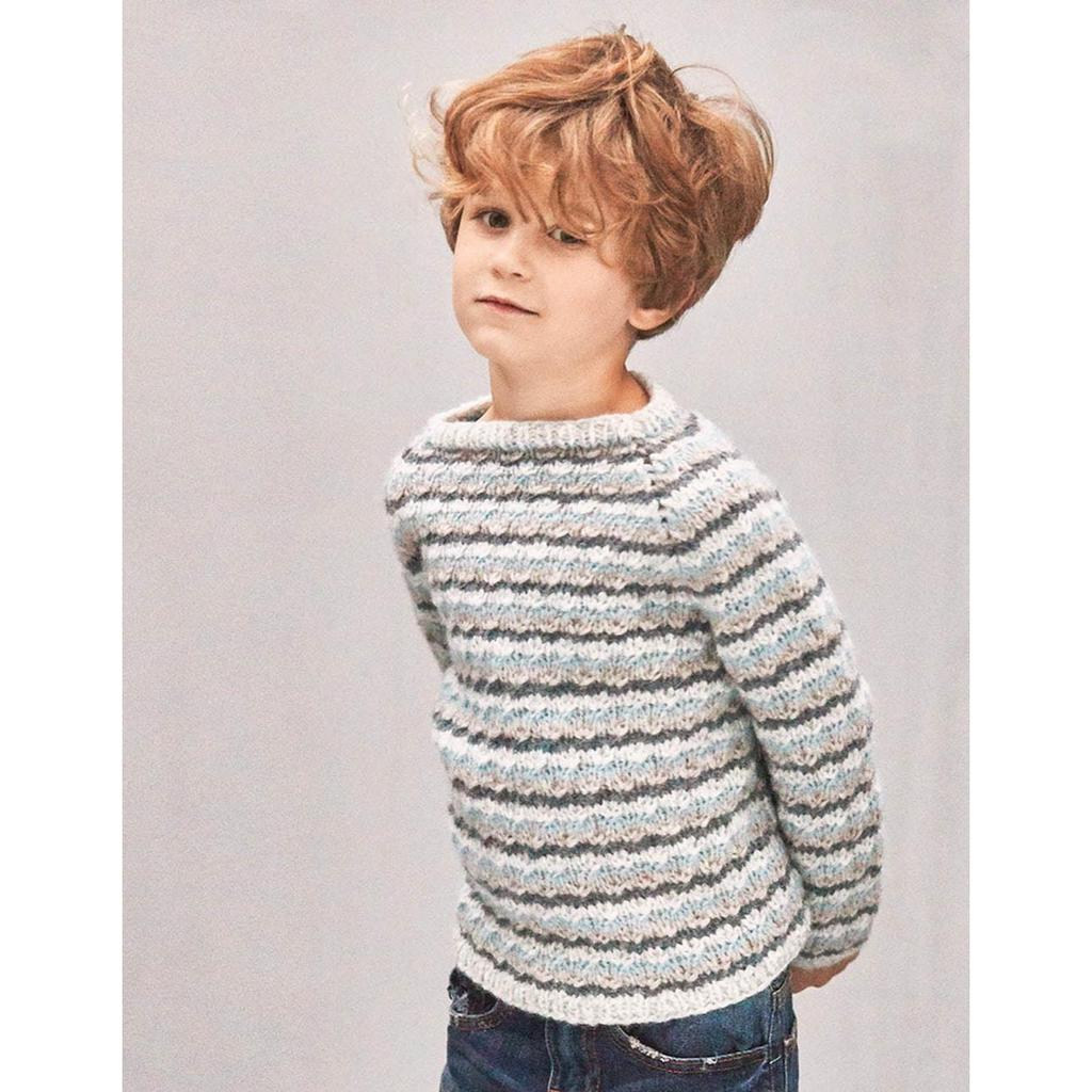 Daisy Pullover mit Streifen und Lochmuster Strickanleitung - Sandnes Garn / Åsa Christiansen (PDF) bei bei Lieblingsgarn