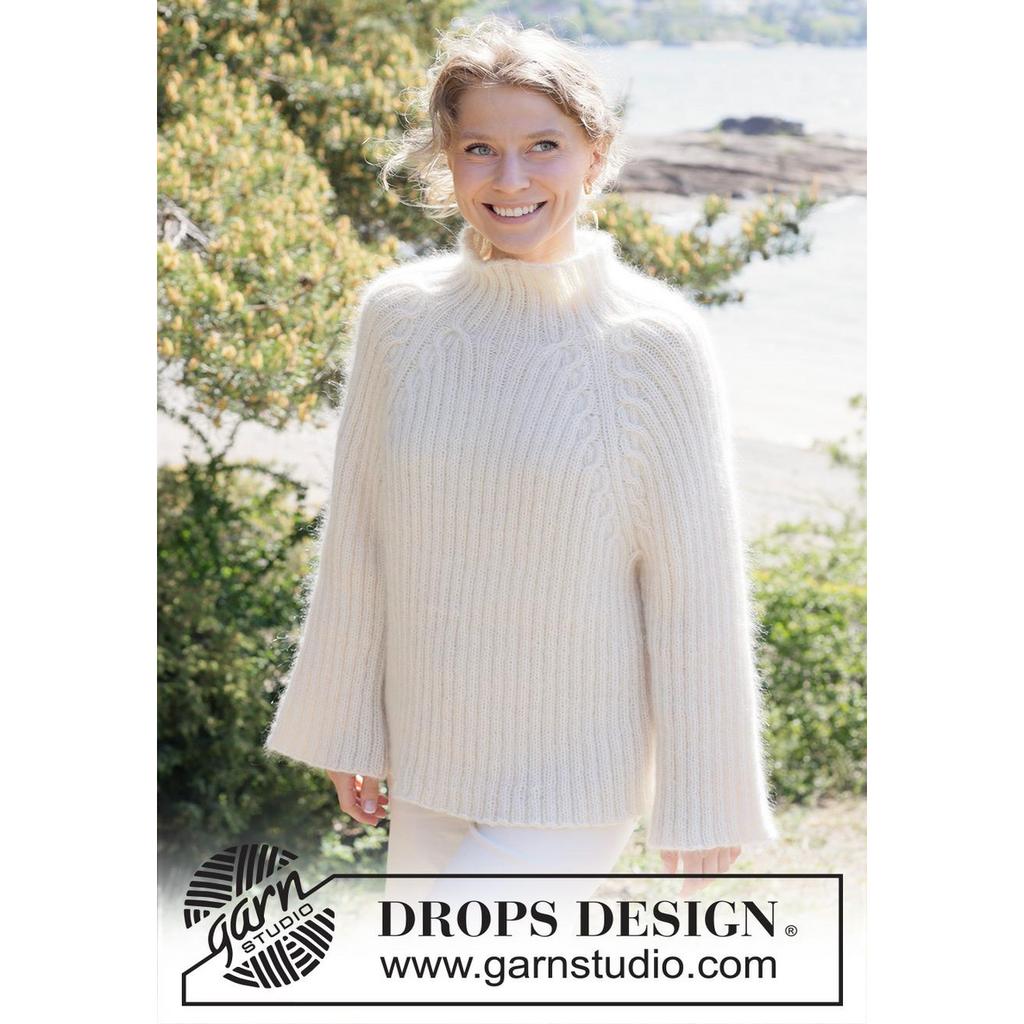 White Heron Pullover Strickanleitung - Drops Design (PDF) bei bei bei bei bei bei bei bei bei bei bei bei bei Lieblingsgarn