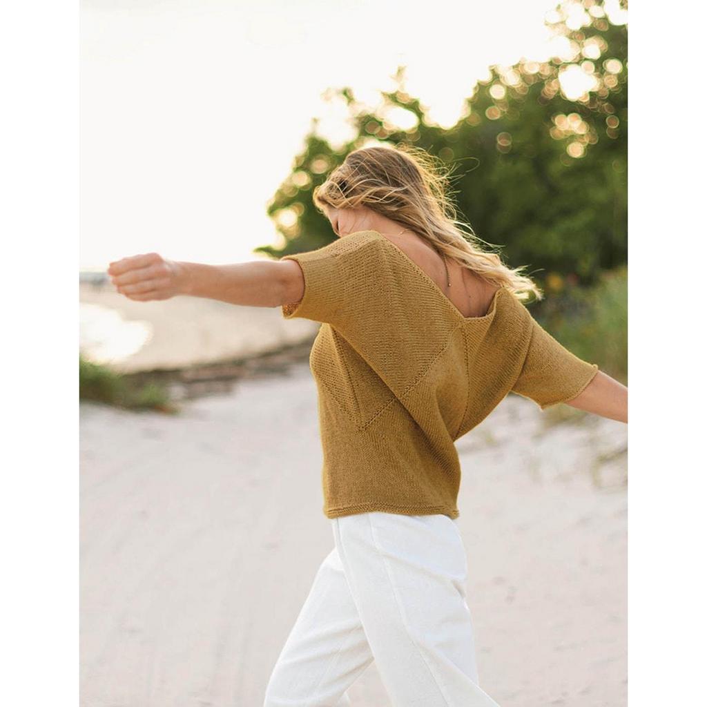 Lina Shirt mit Lochmuster Strickanleitung - Sandnes Garn / Olaug Beate Bjelland (PDF) bei bei bei bei bei bei Lieblingsgarn