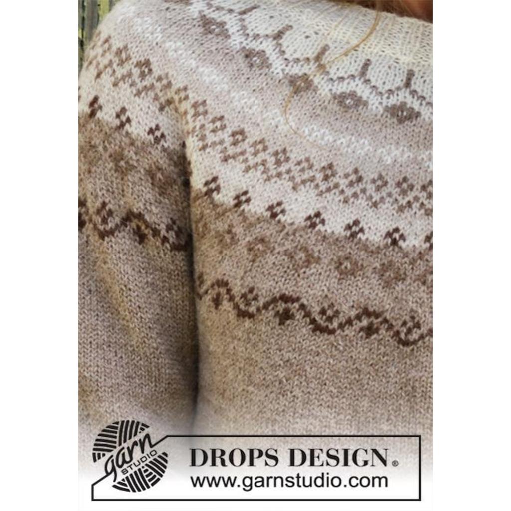 Pullover mit Rundpasse im nordischen Muster Strickanleitung - Drops Design (PDF) bei bei bei bei bei bei bei Lieblingsgarn
