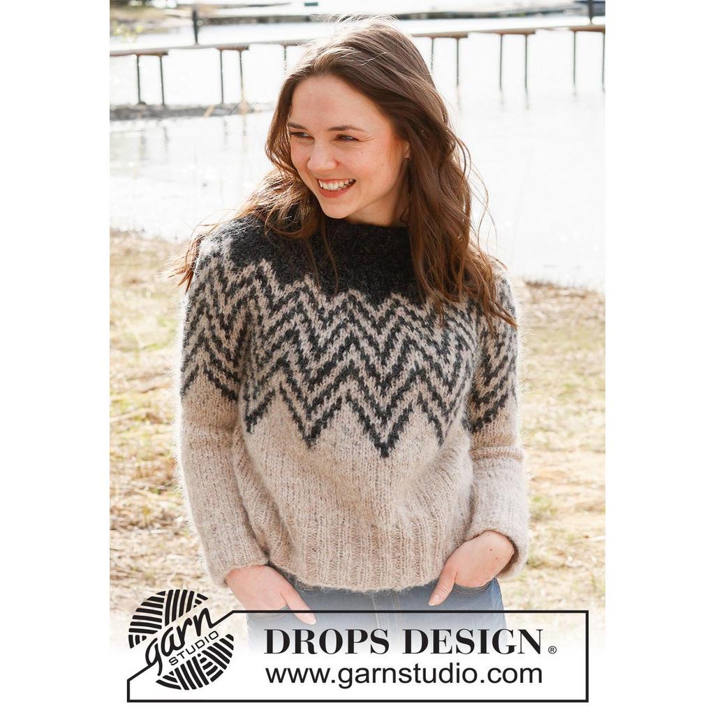 Inverted Peaks Sweater Strickanleitung - Drops Design (PDF) bei bei bei bei bei bei bei bei bei bei bei bei Lieblingsgarn
