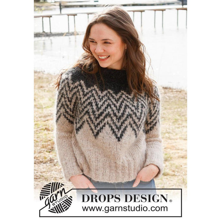 Inverted Peaks Sweater Strickanleitung - Drops Design (PDF) bei bei bei bei bei bei bei bei bei bei bei bei Lieblingsgarn