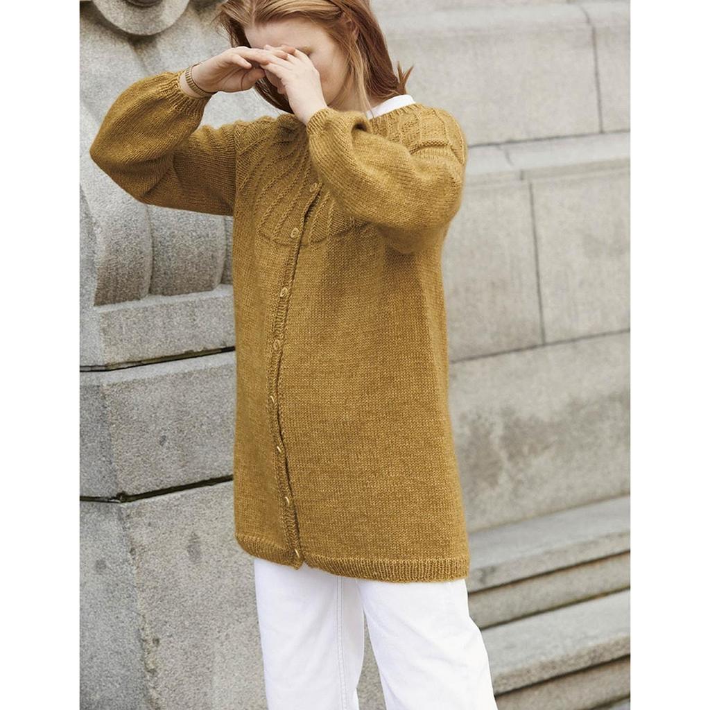 Jacke mit Rundpasse im Halbpatent Strickanleitung - Sandnes Garn / Liv Stangeland (PDF) bei bei bei bei bei Lieblingsgarn