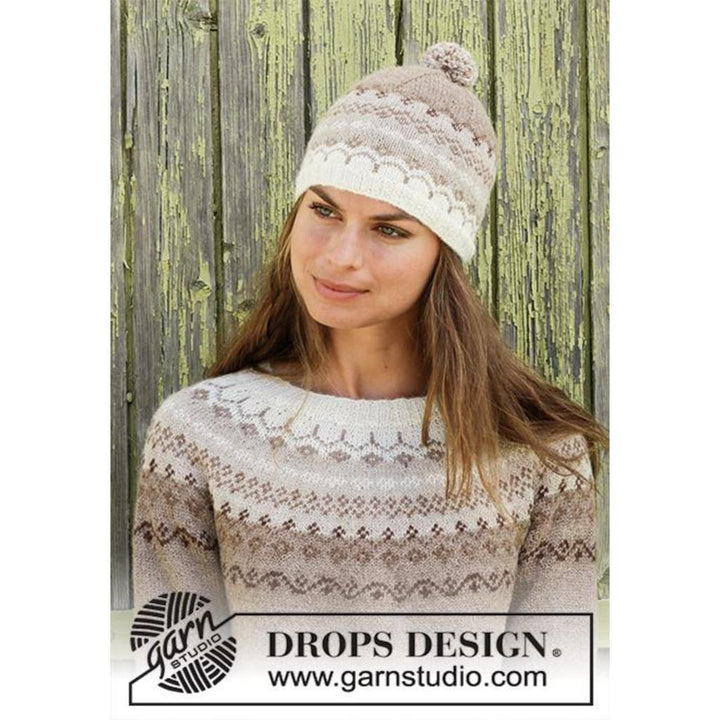Pullover mit Rundpasse im nordischen Muster Strickanleitung - Drops Design (PDF) bei bei bei bei bei bei bei Lieblingsgarn
