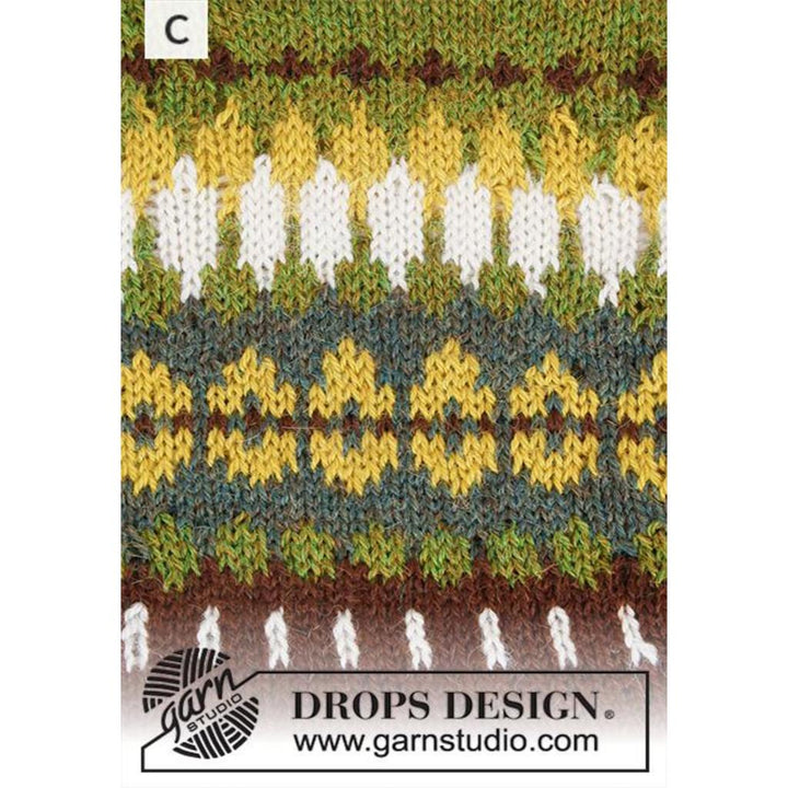 Pullover mit Rundpasse im Nordischen Muster Strickanleitung - Drops Design (PDF) bei bei bei bei bei bei bei Lieblingsgarn