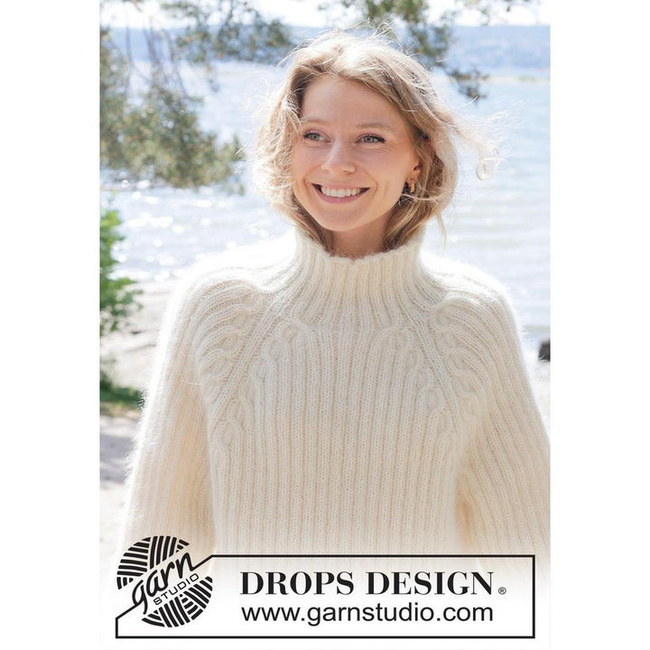 White Heron Pullover Strickanleitung - Drops Design (PDF) bei bei bei bei bei bei bei bei bei bei bei bei bei Lieblingsgarn