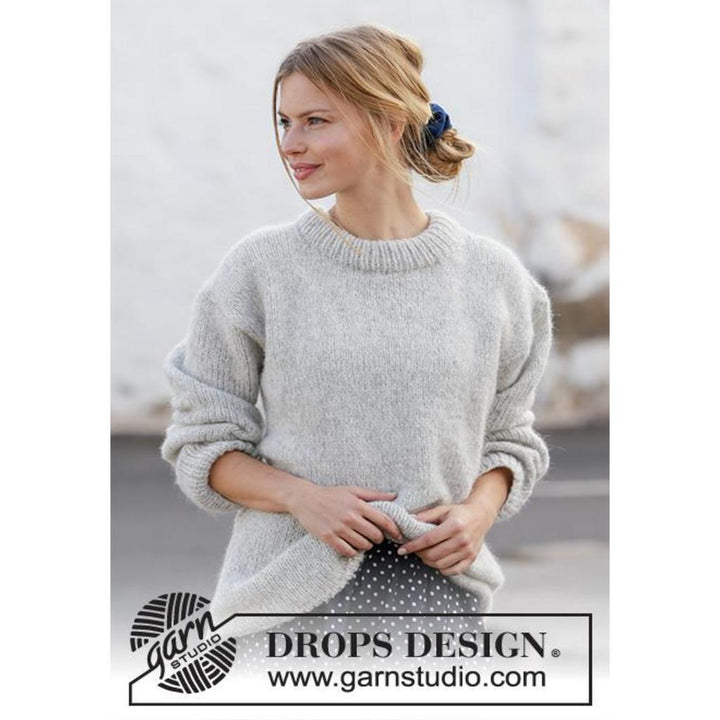 Grey Pearl Pullover Strickanleitung - Drops Design (PDF) bei bei bei bei bei bei bei bei bei bei bei bei bei Lieblingsgarn