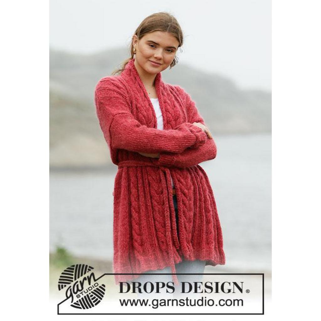 Winter Cardinal Cardigan Strickanleitung - Drops Design (PDF) bei bei bei bei bei bei bei bei bei bei bei bei Lieblingsgarn