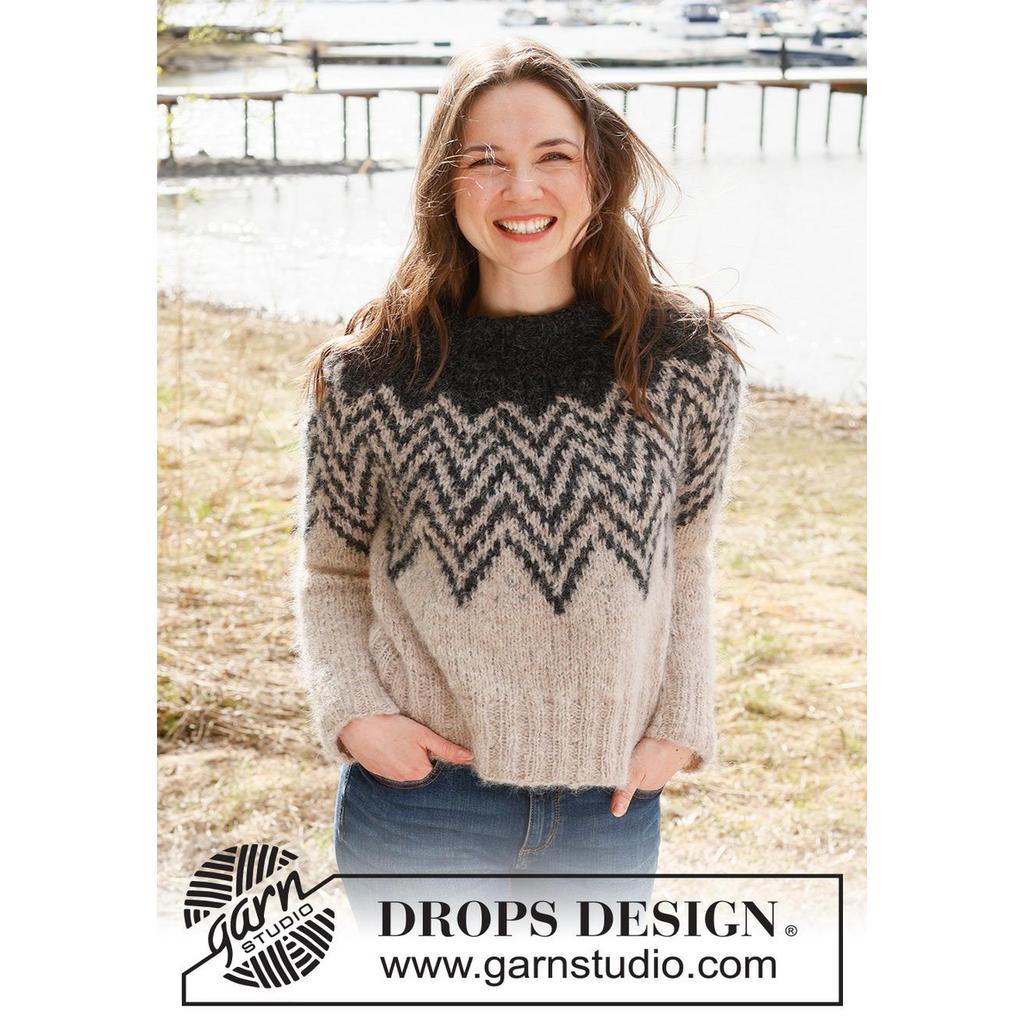 Inverted Peaks Sweater Strickanleitung - Drops Design (PDF) bei bei bei bei bei bei bei bei bei bei bei bei Lieblingsgarn