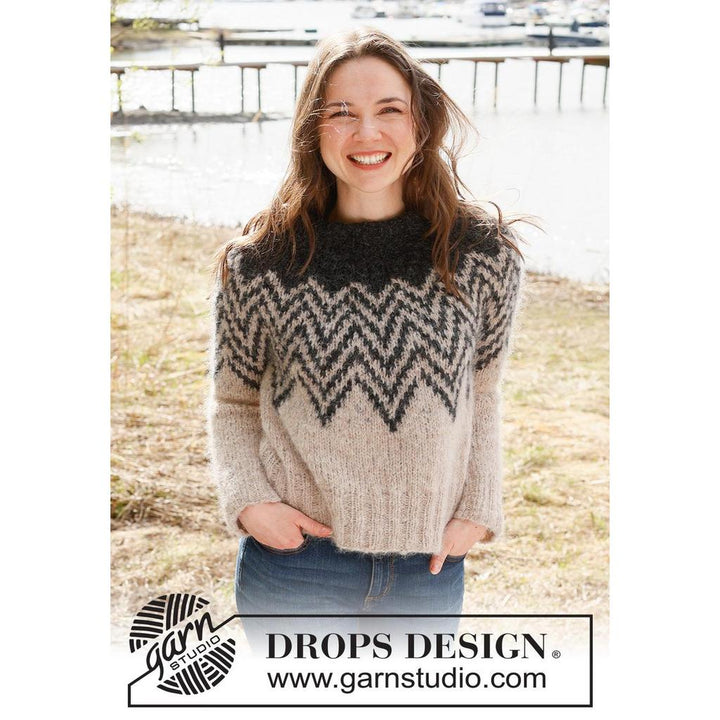 Inverted Peaks Sweater Strickanleitung - Drops Design (PDF) bei bei bei bei bei bei bei bei bei bei bei bei Lieblingsgarn