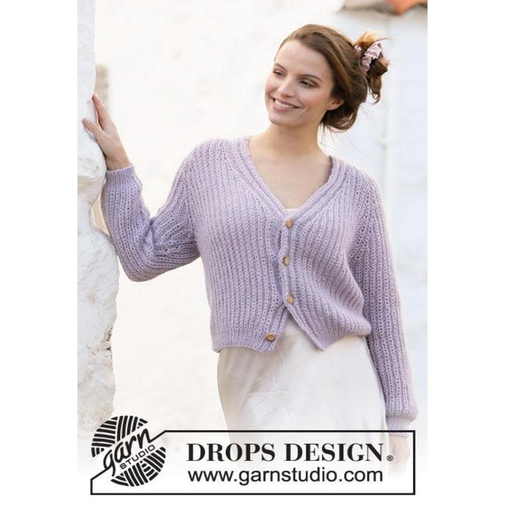 Lavender Breeze Strickjacke Strickanleitung - Drops Design (PDF) bei bei bei bei bei bei bei bei bei bei bei Lieblingsgarn