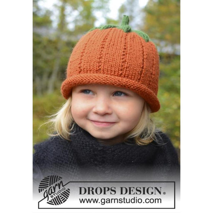 Sweet Pumpkin Kürbismütze Strickanleitung - Drops Design (PDF) bei bei bei bei bei bei bei bei bei bei bei bei Lieblingsgarn