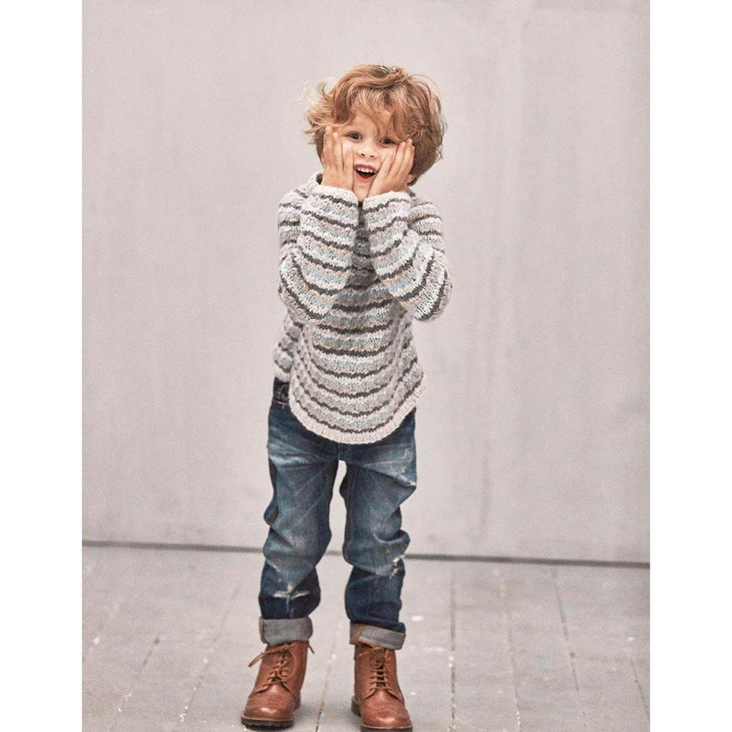 Daisy Pullover mit Streifen und Lochmuster Strickanleitung - Sandnes Garn / Åsa Christiansen (PDF) bei bei Lieblingsgarn