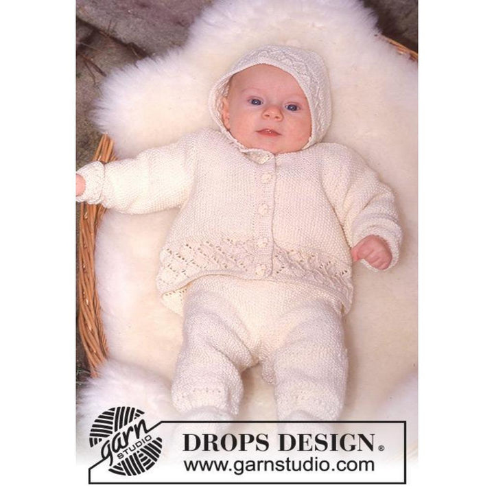Lykkeliten Baby-Garnitur Strickanleitung - Drops Design (PDF) bei bei bei bei bei bei bei bei bei bei bei bei Lieblingsgarn