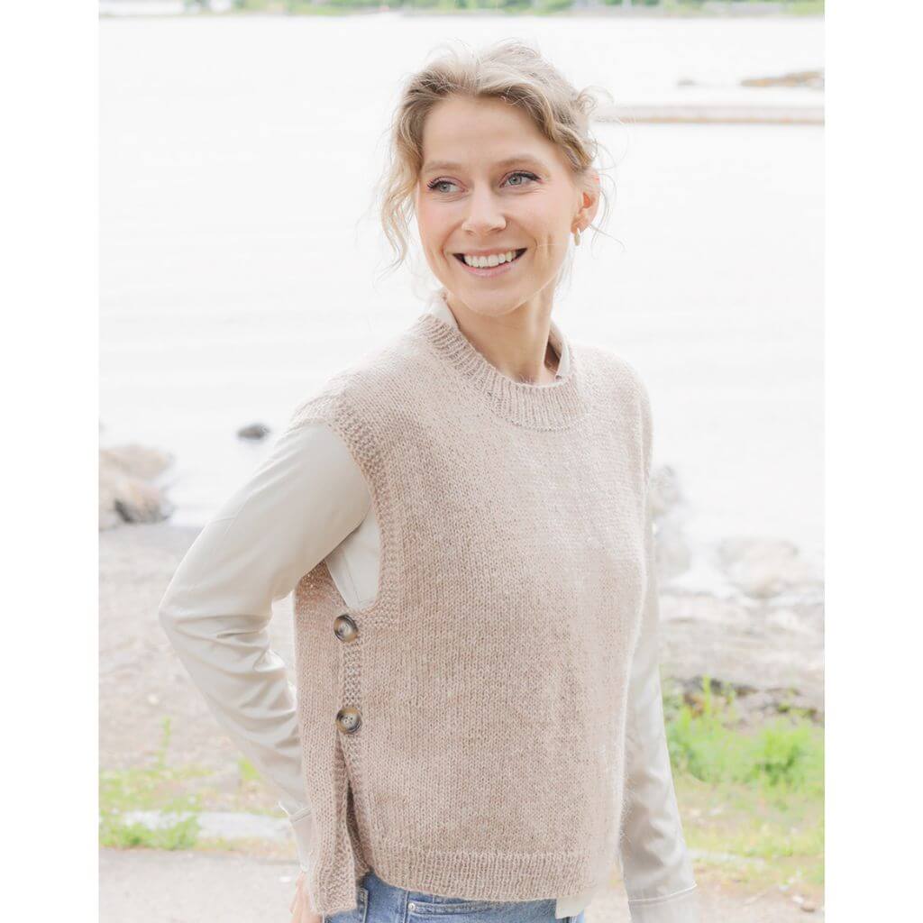 Drops Design Pattern Pullunder Driftwood Vest Strickset - Drops (PDF) bei bei bei bei bei bei bei bei bei bei Lieblingsgarn