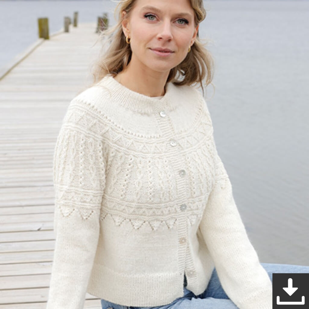 Drops Design Pattern Strickjacke Avalanche Cardigan Strickset - Drops (PDF) bei bei bei bei bei bei bei bei Lieblingsgarn