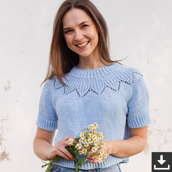 Drops Design Pattern Damen Top Echo Mountain Strickset - Drops (PDF) bei bei bei bei bei bei bei bei bei bei Lieblingsgarn