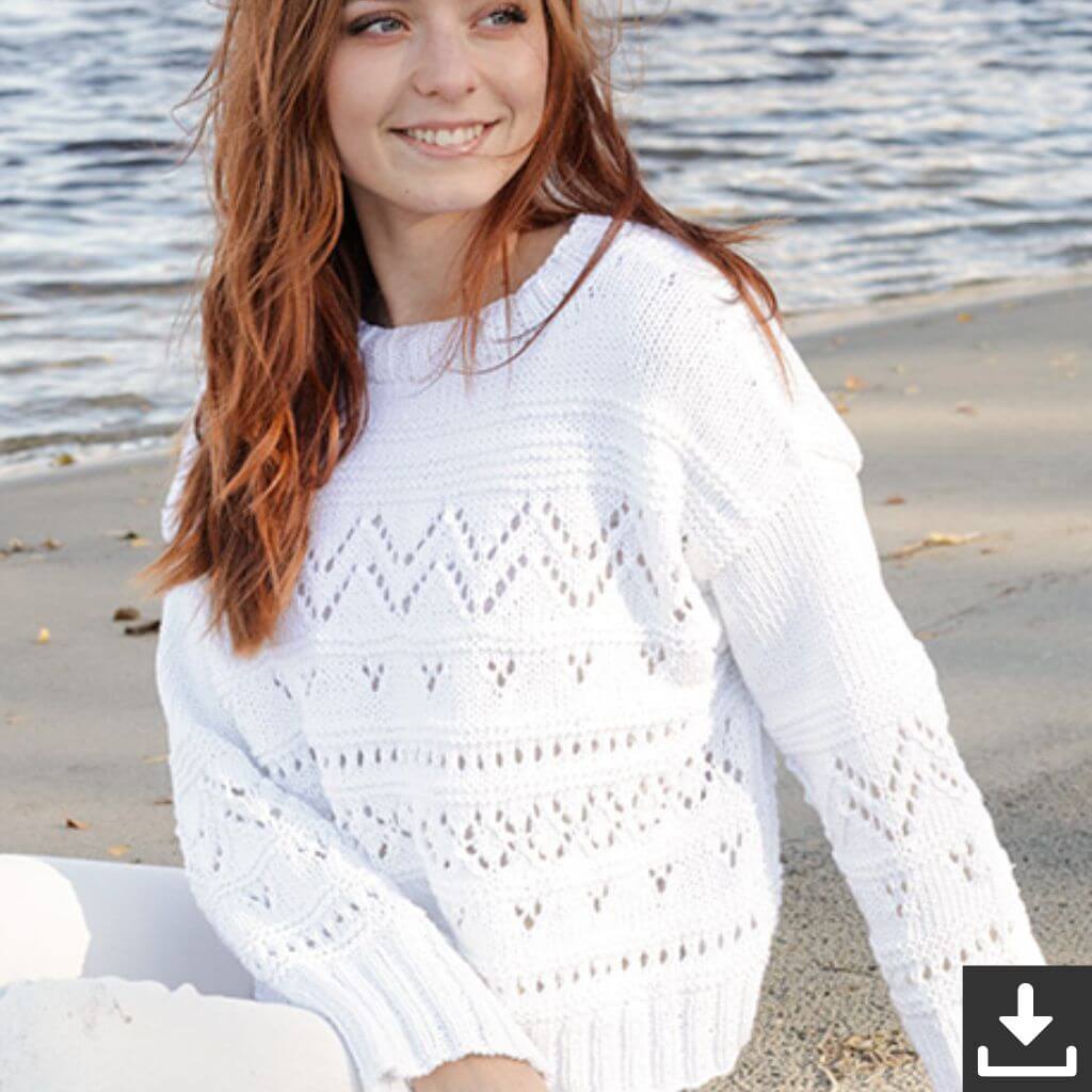 Drops Design Pattern Pullover Frosted Mountains Sweater Strickset - Drops (PDF) bei bei bei bei bei bei bei bei Lieblingsgarn