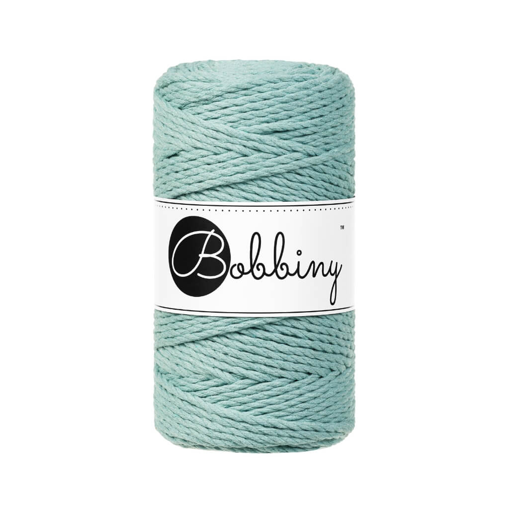 Bobbiny Makramee Garn 3mm gedreht, Farbe Duck Egg Blue – Baumwolle bei Lieblingsgarn