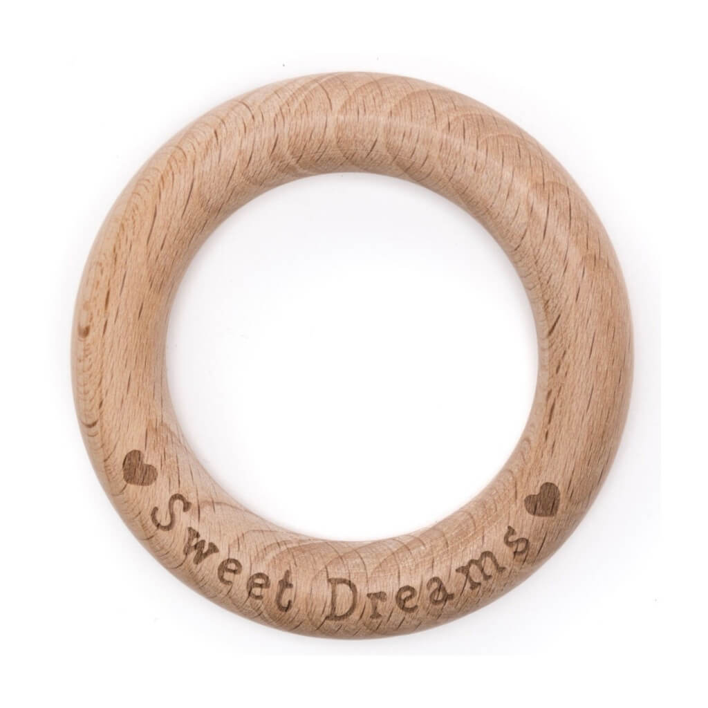 Durable Baby Beißring "Sweet Dreams" aus Holz bei bei bei bei bei bei bei bei bei bei Lieblingsgarn