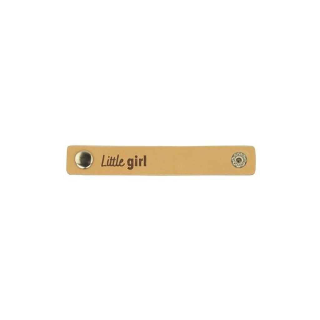 Durable 2 Stk. Lederlabel mit Druckknopf - "Little Girl" bei bei bei bei bei bei bei bei bei bei Lieblingsgarn