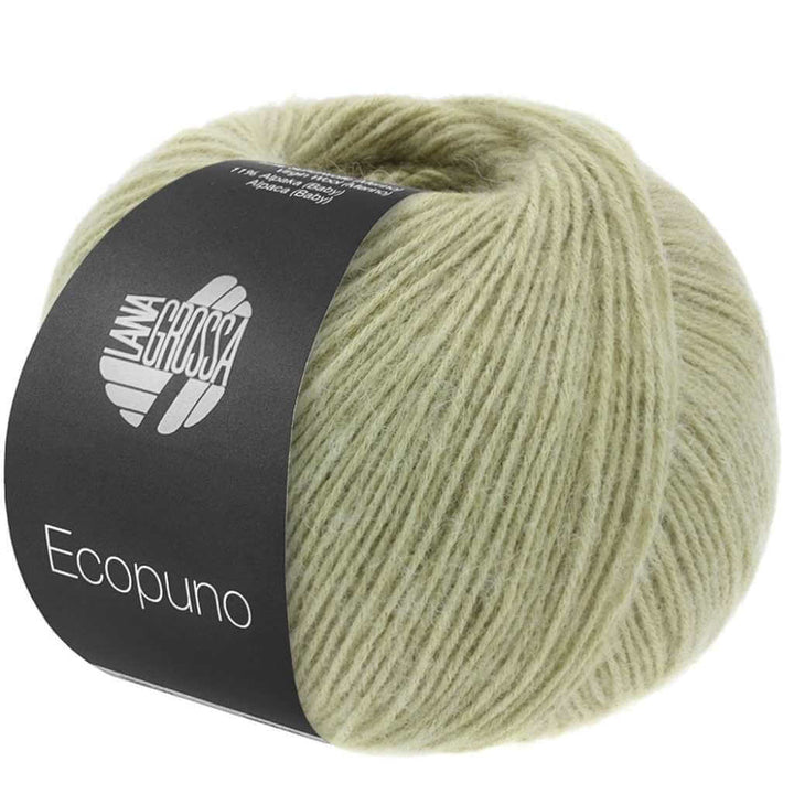 Lana Grossa Ecopuno, Farbe 226 Heugrün – Alpaka, Baumwolle und Merino bei Lieblingsgarn