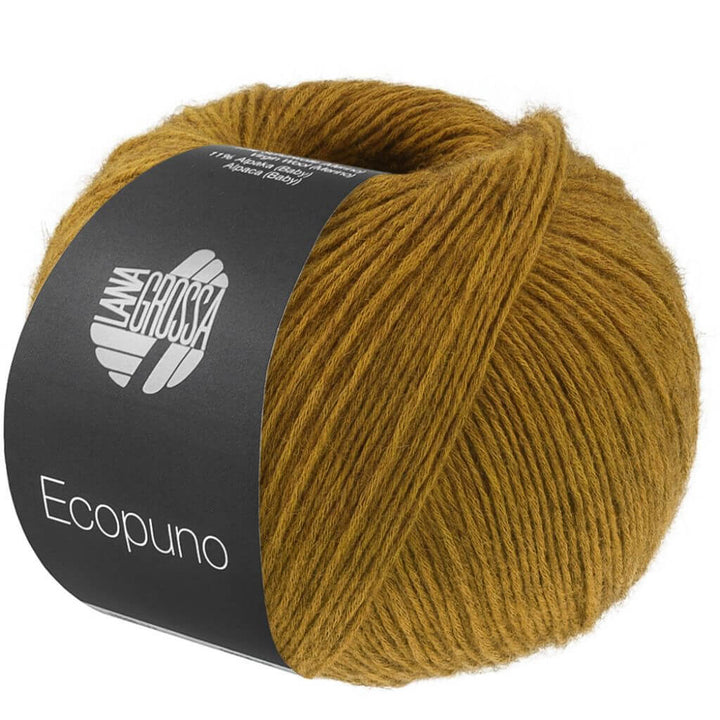 Lana Grossa Ecopuno, Farbe 231 Currygelb – Alpaka, Baumwolle und Merino bei Lieblingsgarn