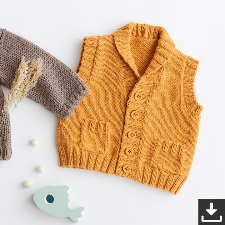 Lana Grossa Pattern Baby Weste Strickset - Lana Grossa (PDF) bei bei bei bei bei bei bei bei bei bei bei Lieblingsgarn