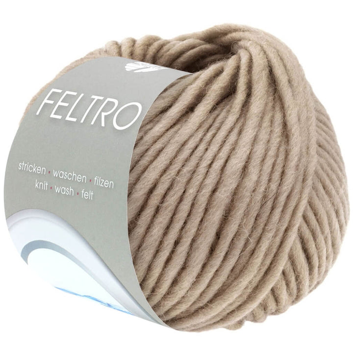 Lana Grossa Feltro 50g, Farbe 122 Sandbeige – Schurwolle bei Lieblingsgarn