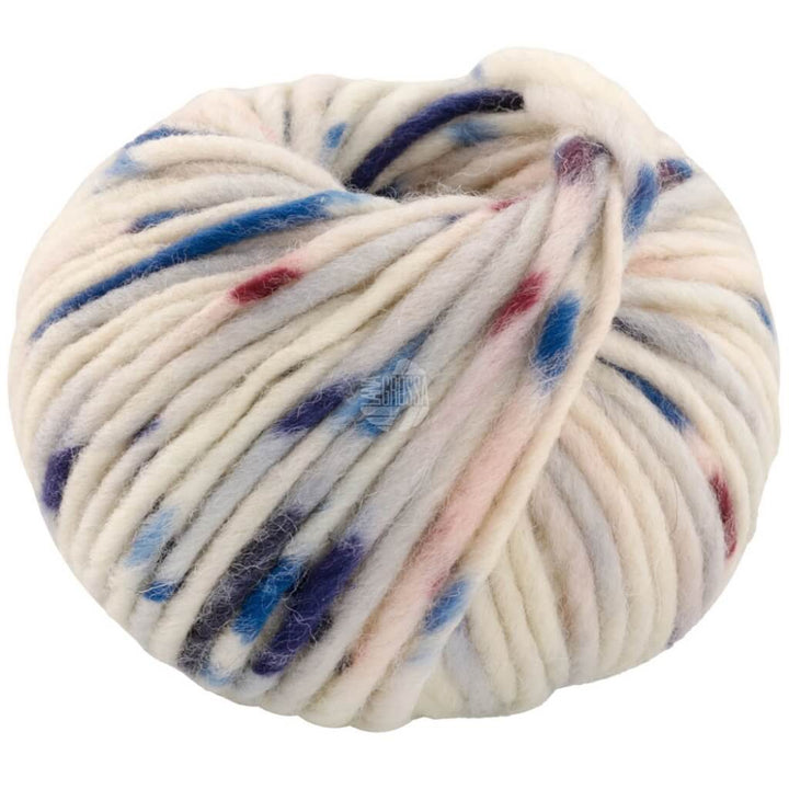 Lana Grossa 545 - Rohweiß/Blau/Marine/Nachtblau/Dunkelviolett Lana Grossa Feltro Macchiato bei bei bei bei Lieblingsgarn