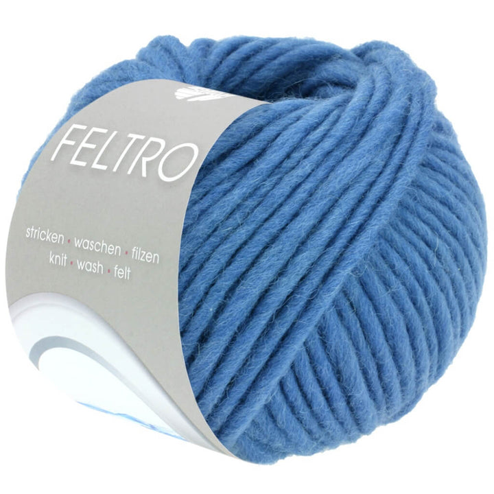Lana Grossa Feltro 50g, Farbe 116 Blau – Schurwolle bei Lieblingsgarn