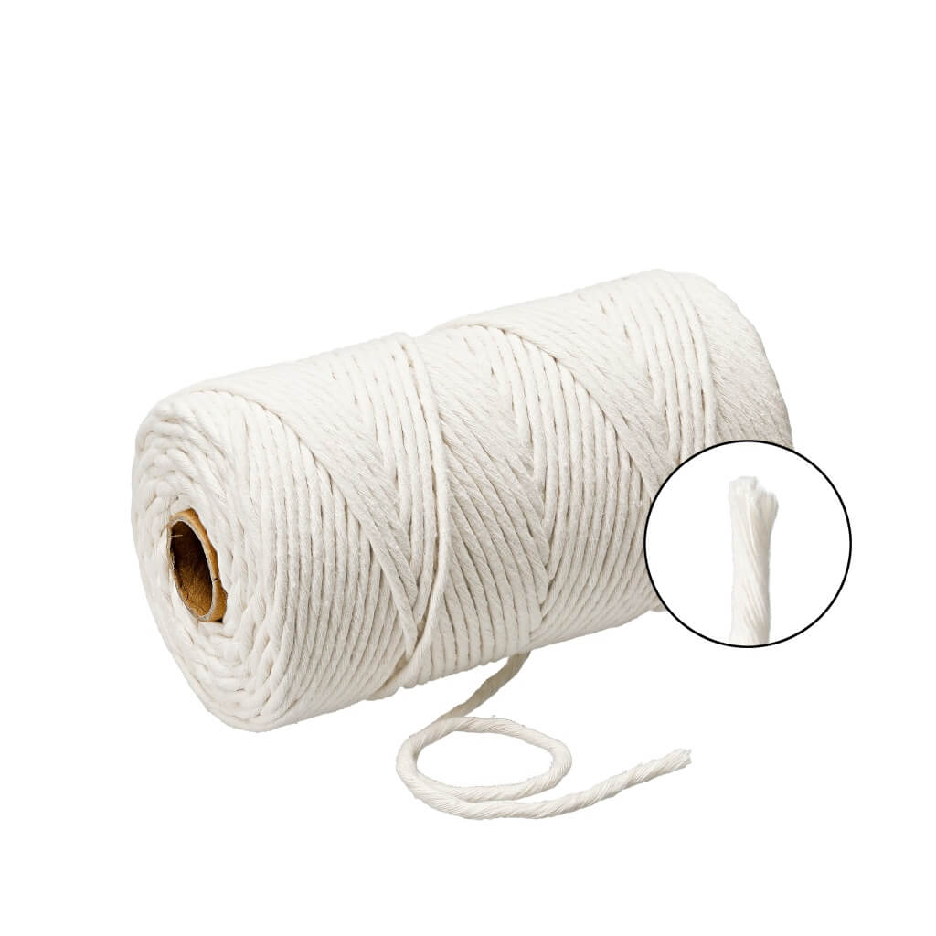Filani Lieblingsgarn - Makramee Garn 3 mm x 130 m, Farbe Nature – Baumwolle bei Lieblingsgarn