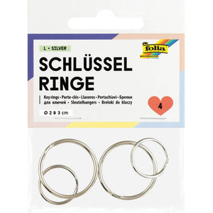 Folia Schlüsselringe L, 4 Stück